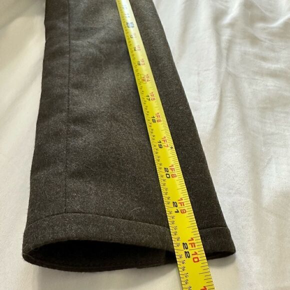 NTW Talbots Jacket Italian Flannel Wool Full Zip Dark Green Size 0P Lined - Picture 11 of 11